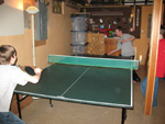 Scouts play table tennis.