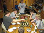Scouts play chess.