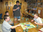 Scouts play Risk.