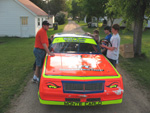 Race car driver visit.
