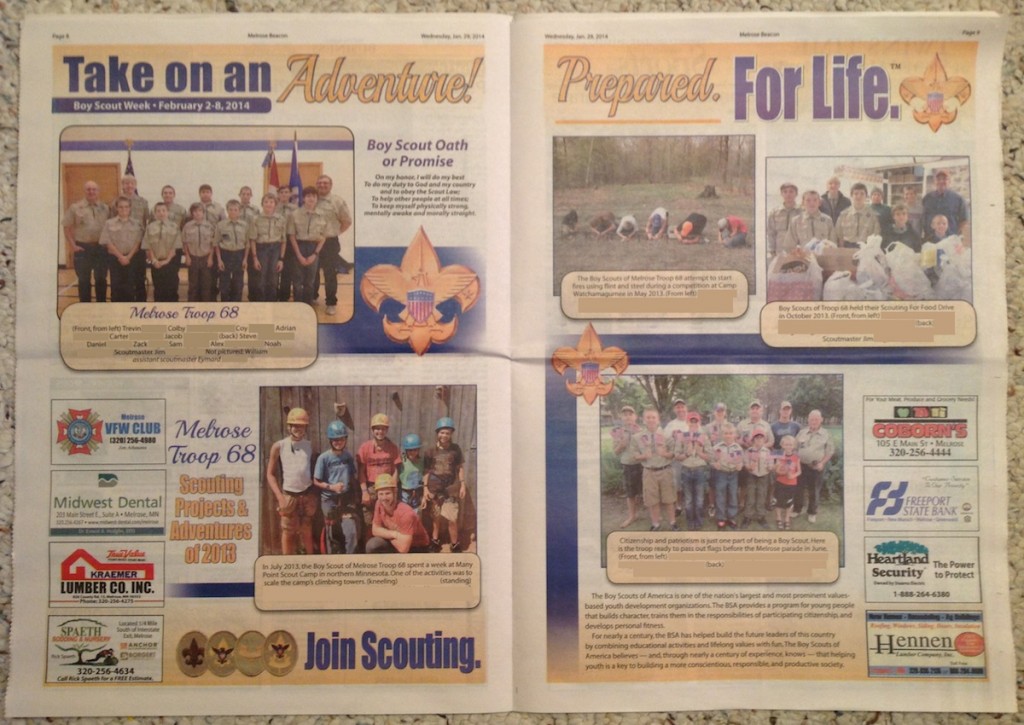 2014 Melrose Beacon Boy Scout Ad