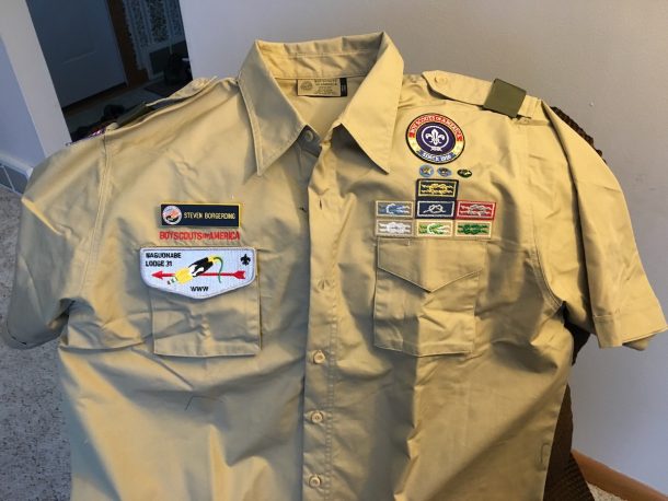 BSA uniform and patch placement