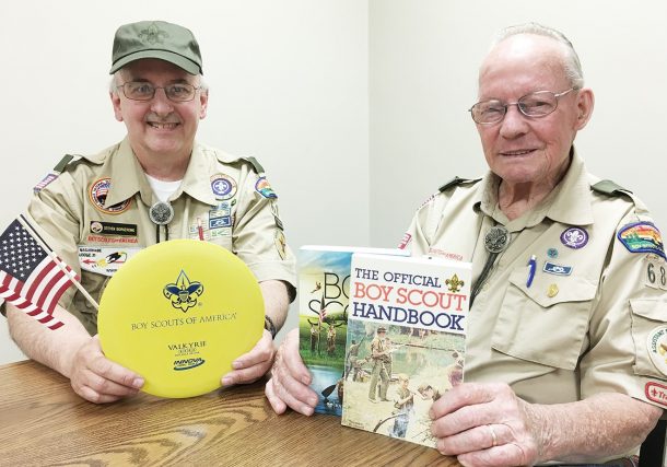 Boy Scout Troop leaders are parade grand marshals.