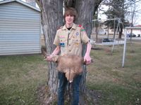 Boy Scout finds bison skull?