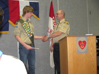 June 2012 Boy Scout court of honor.
