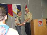 June 2012 Boy Scout court of honor.