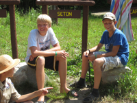 The Boy Scouts of Melrose Troop 68 attend Many Point Scout Camp.