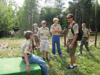 The Boy Scouts of Melrose Troop 68 attend Many Point Scout Camp.