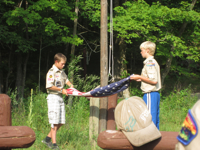 The Boy Scouts of Melrose Troop 68 attend Many Point Scout Camp.