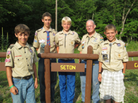 The Boy Scouts of Melrose Troop 68 attend Many Point Scout Camp.