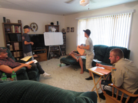Boy Scouts of Troop 68 plan their program for 2012-2013.