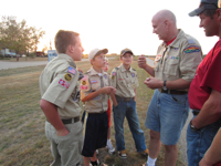 The Boy Scouts of Melrose Troop 68 learn about geocaching.