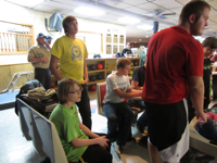 Boy Scout Troop 68 goes bowling.