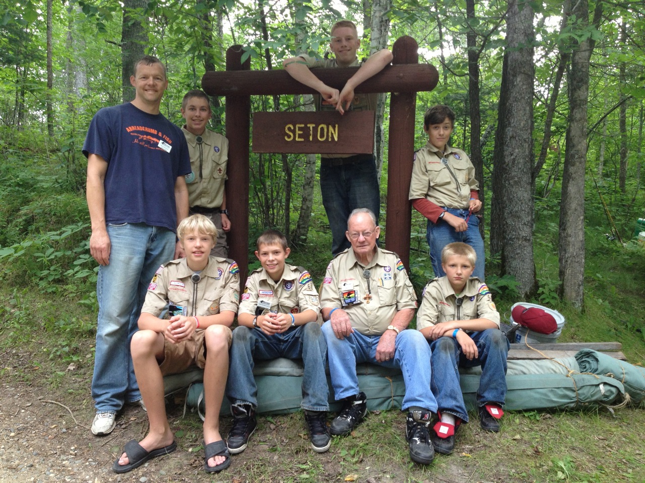 Boy Scout Troop 68 attends Many Point Scout Camp. 2013.