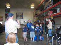 Boy Scout visit to monster truck shop. (Martial Law)